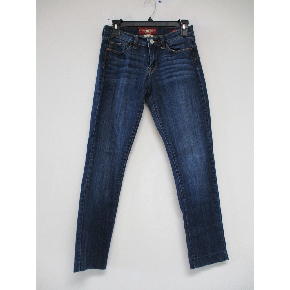 Lucky Brand Jeans Womens 4 Blue Sofia Boot Dark Wash Stretch Denim Mid Rise